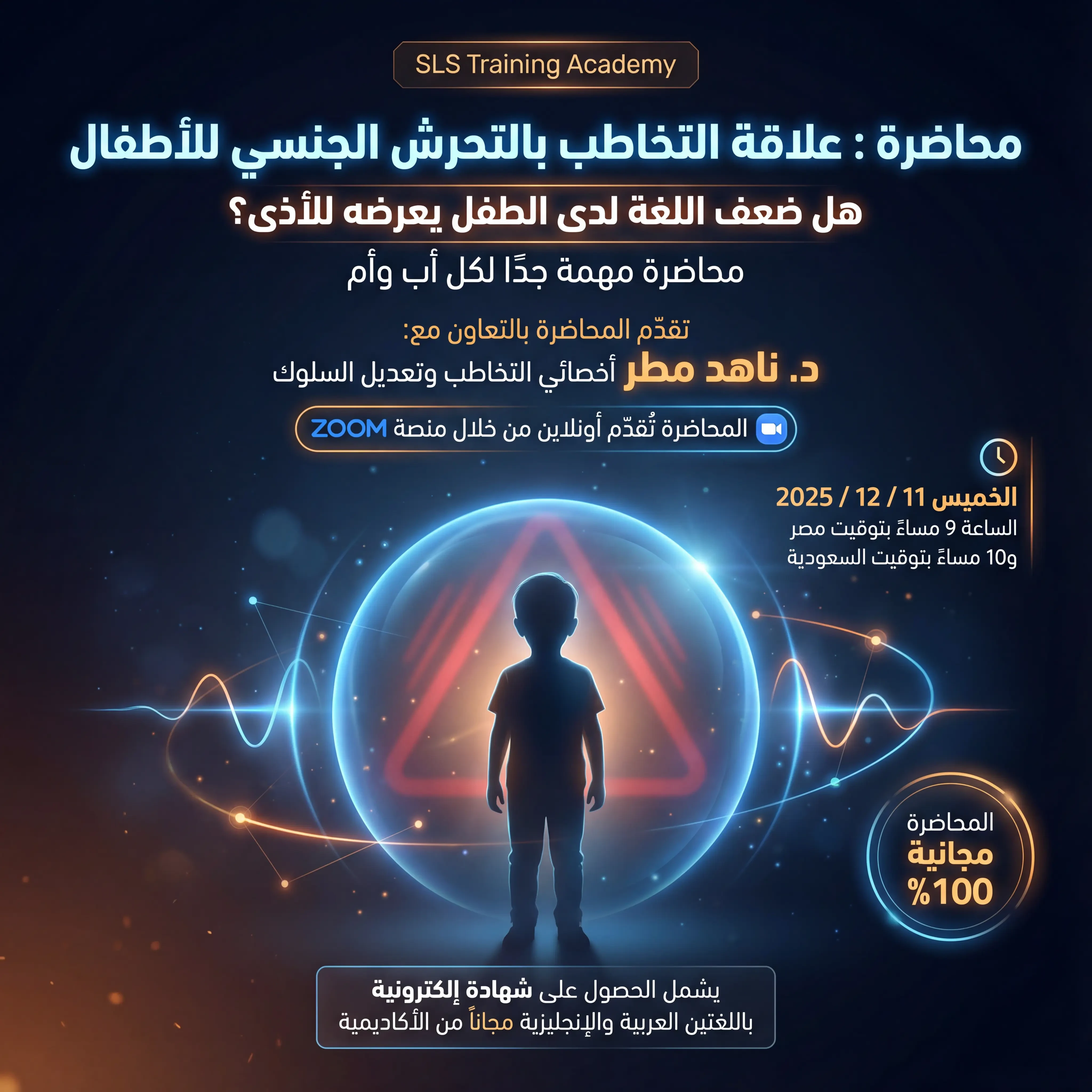 استمارة تقييم محاضرة: علاقة التخاطب بالتحرش الجنسي بالأطفال